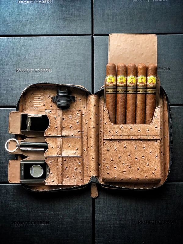 ProjectCarbon Leather Cigar Travel Case – GENTLMN