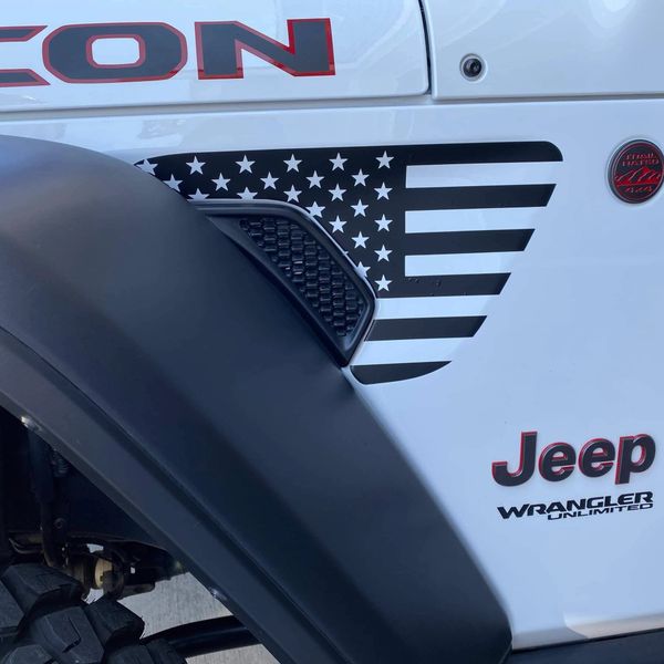 Fender Vent Flag Decals for 20182022 Jeep Wrangler / Gladiator