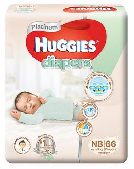 Huggies Platinum Diapers NB 66S