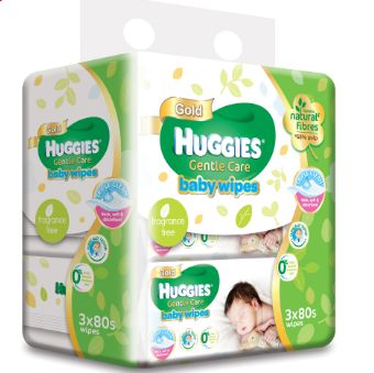 Huggies G/Care Baby Wipes 3X80S