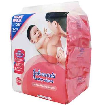 J&J Baby Wipes Fragrance 3X75S