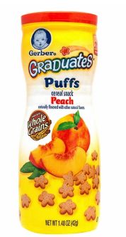 Gerber Graduates Puffs Peach 42G