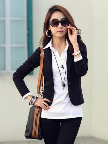 Hot Sale Pure Color One Button Slim Casual Suit