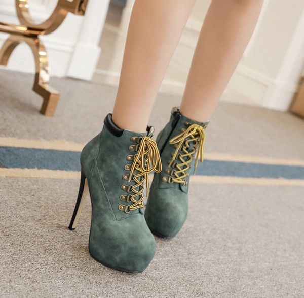 New Arrival Platform Stiletto Heel Bandage Ankle Boot