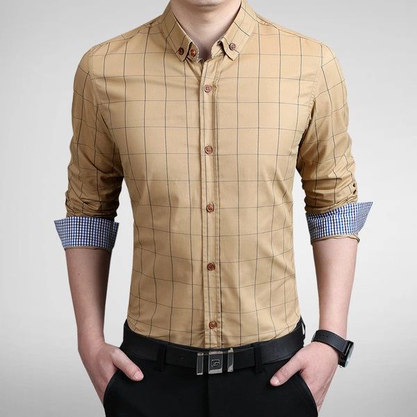 Low-cost Men Charming Turndown Collar Fall Half Sleeve Shirts