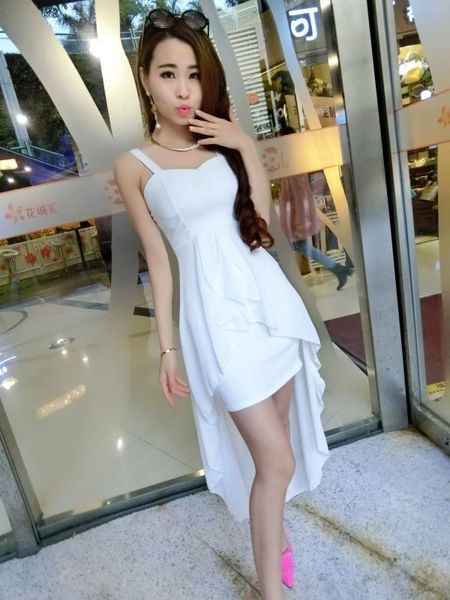 Custom Design Asymmetrical Hem Dresses