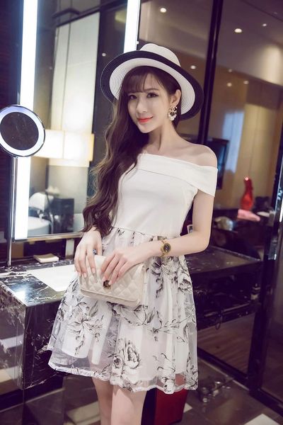Women High-end Floral Printing Dress