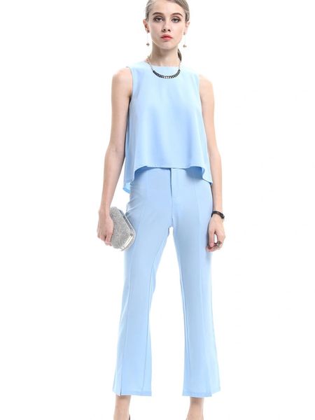 O Neck Top Loose Long Pants Women Suit
