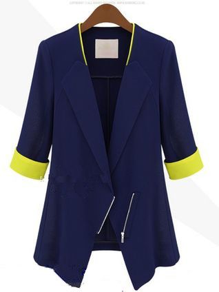 Elegant Fashion Three-quarter Sleeve Zipper Suit