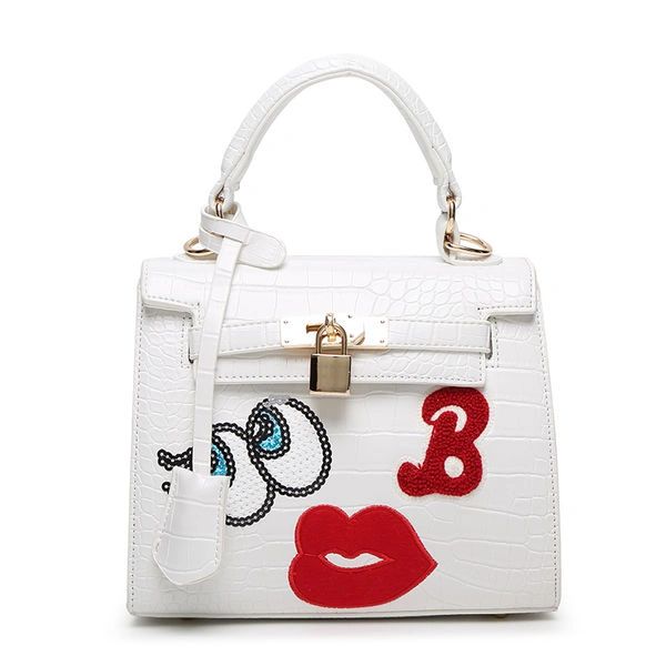 Cartoon Pattern Hasp Square Handle Bag