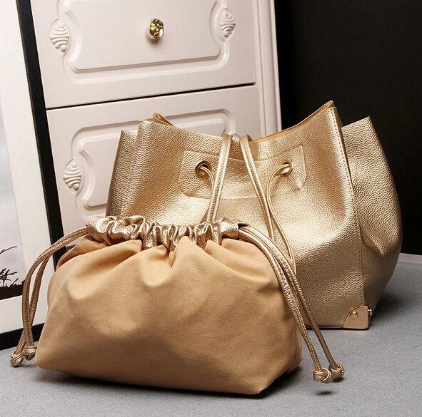 New Look Litchi Pattern Two Pieces Bags