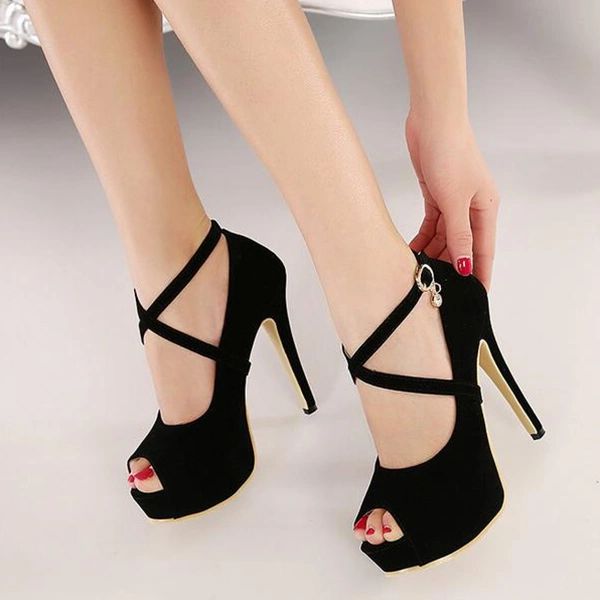 Peep Toe Platform Stiletto Sandals For Women