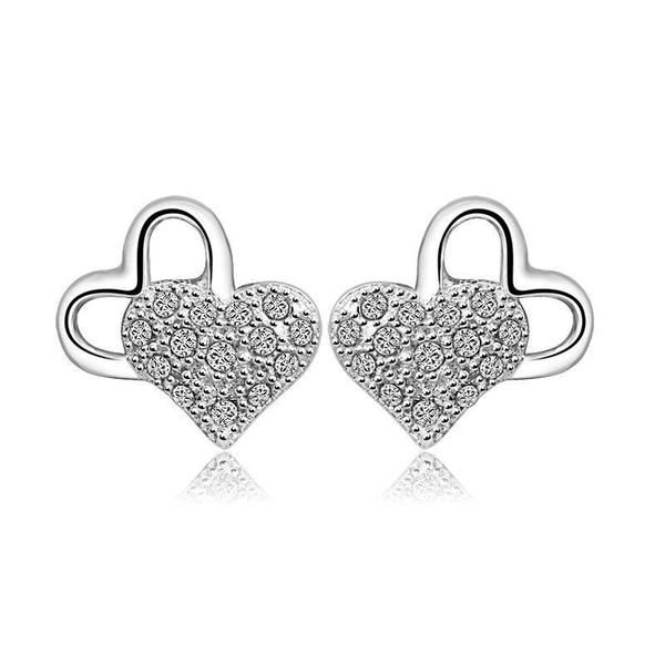 New Heart Shape Silver Earrings