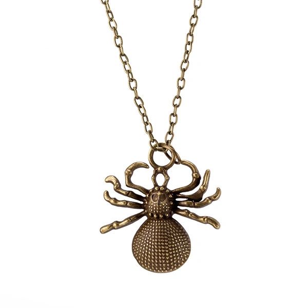 Punk Style Bronze Spider Necklaces
