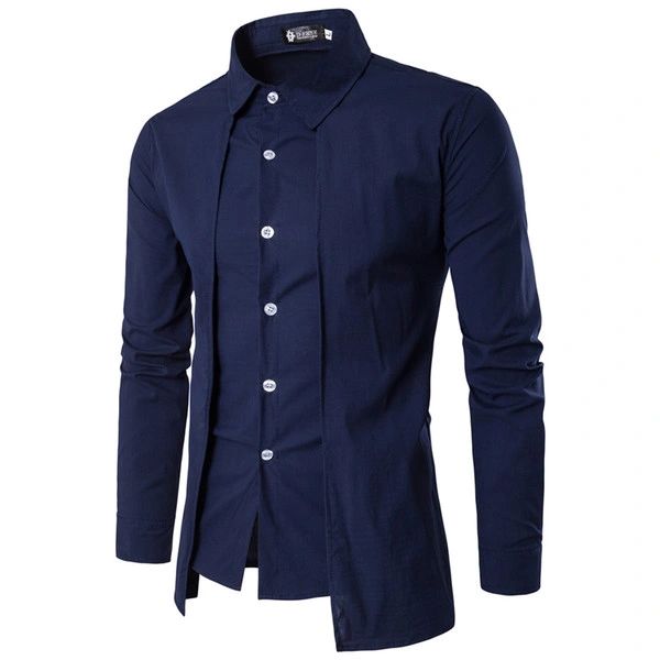Personality Button Closed Asymmetric Shirts