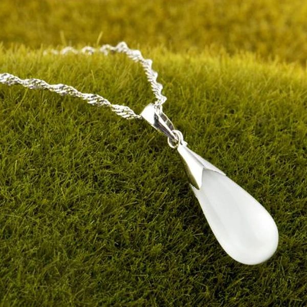 Water Droplets Plating Moonlight Stone Pendant