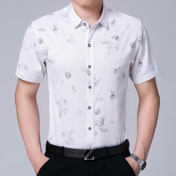 Fashion Floral Prints Good Quality Dress Shirts (3-4 Days Delivery)