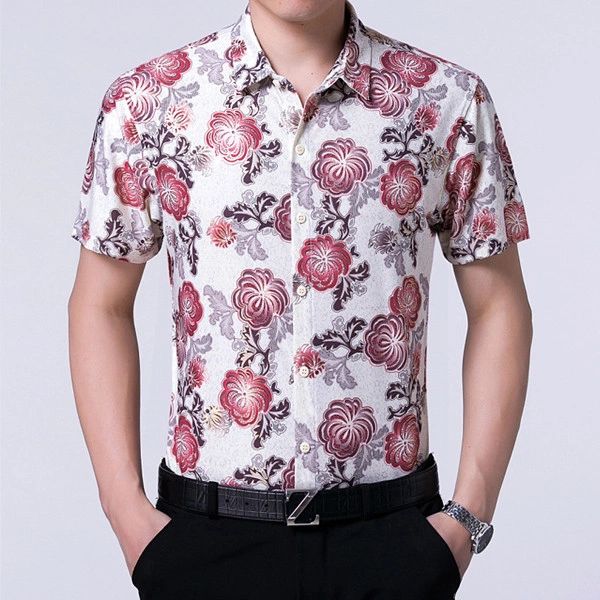 Turn Down Collar Floral Prints Chic Shirts (3-4 Days Delivery)