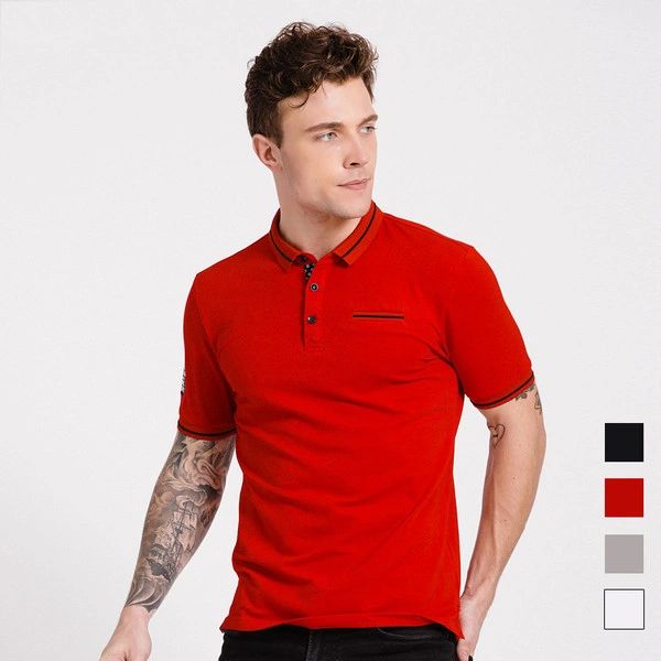 Men Contrast Trim Cotton Polo Shirts