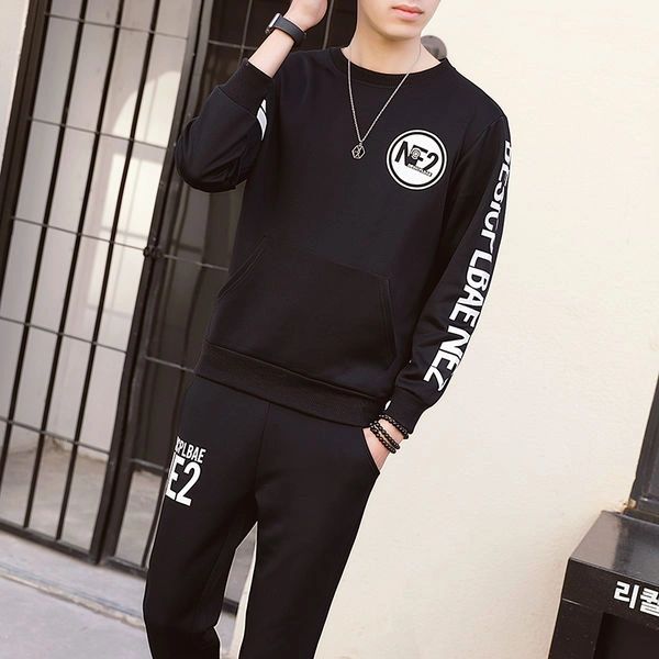 Cheap Print Letter O Neck Sport Suit