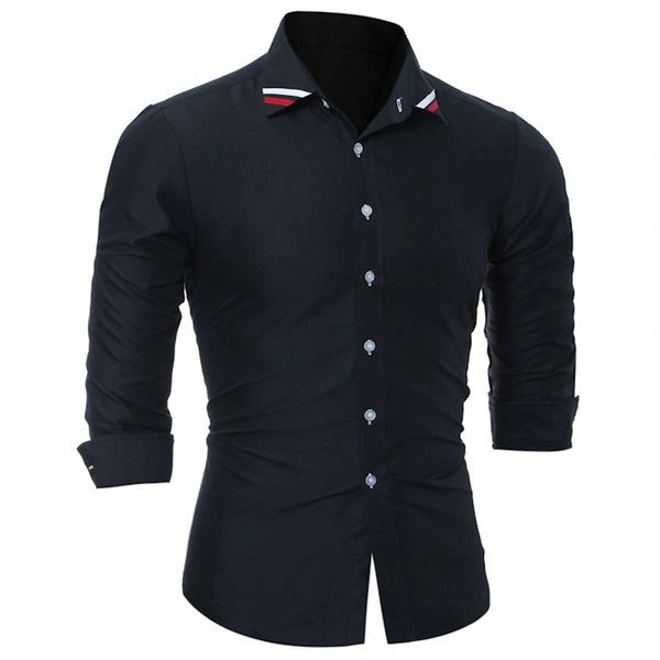 Classical Men Button Closure Dress Shirts