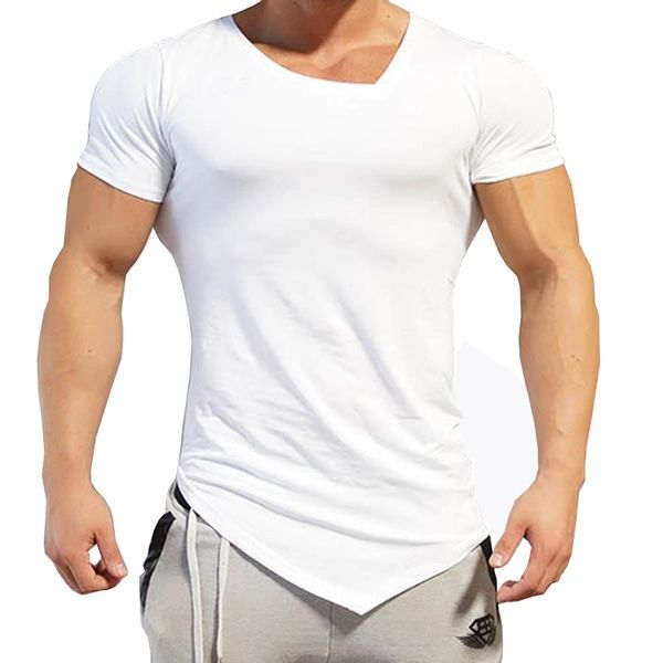 Simple Design Solid Irregular Casual Shirts