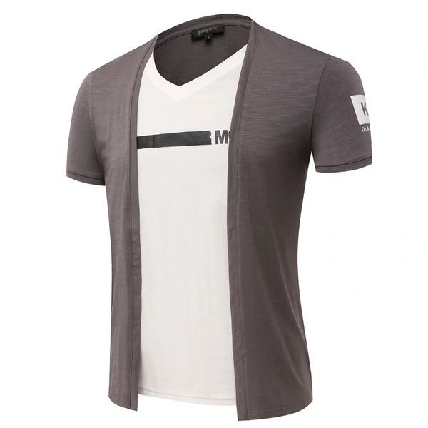 Simple Design Letter Print Stripe Casual Shirts