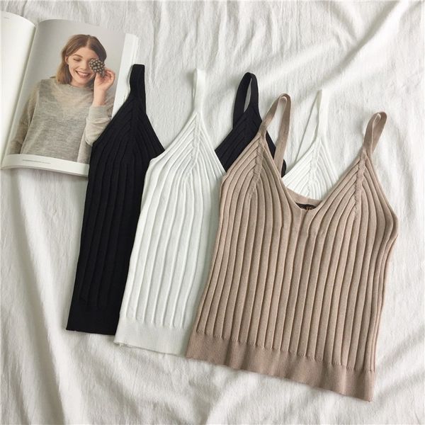 New Spaghetti Straps V Neck Tank Top