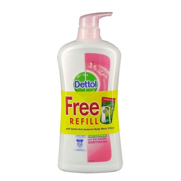 Dettol Skin Care Body Wash 950ml Free Fresh Refill 250ml