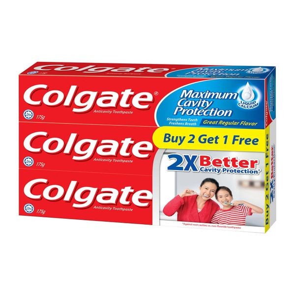 Colgate Anticavity Toothpaste Great Regular Flavour Triple Pack