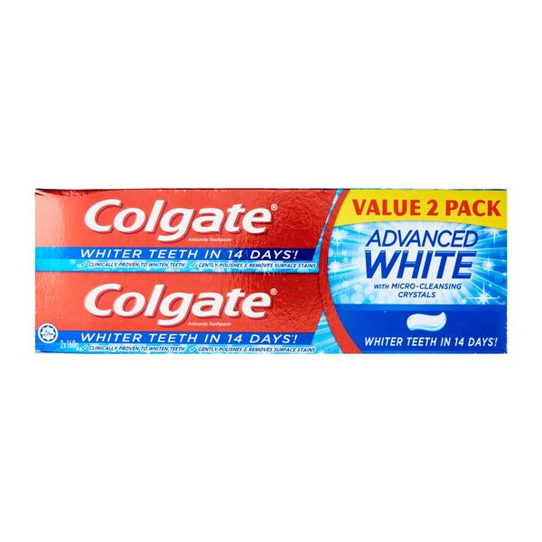 Colgate Advanced Whitening Toothpaste Super 2-Value Pack 2 x 160 g