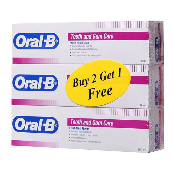 Oral-B Tooth And Gum Care Fresh Mint Toothpaste Triple Pack 3 x 100 ml