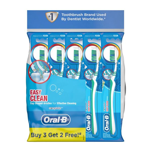Oral-B Complete Easy Clean Toothbrush Medium 5 per pack