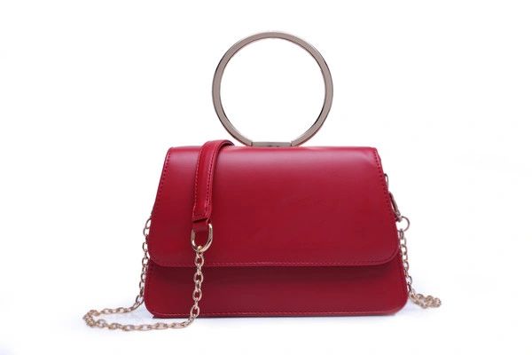 Wholesale Fashion Metal Ring Square Handle Bag