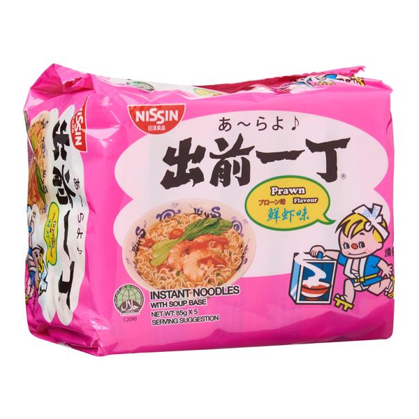 Nissin Chu Qian Yi Ding Prawn Instant Noodles 5 x 85g
