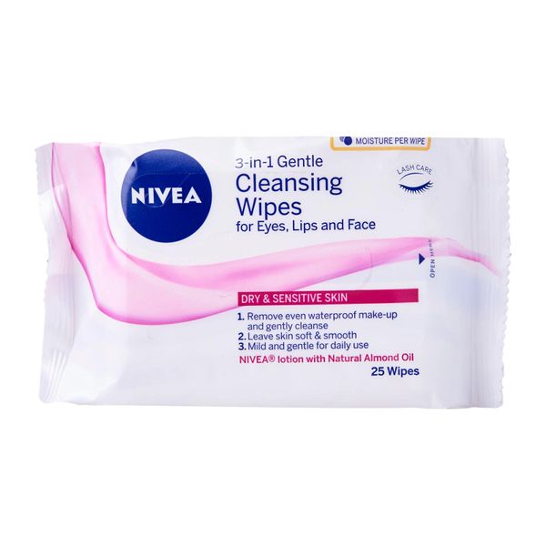 Nivea Visage Daily Essentials Gentle Facial Cleansing Wipes 25 per pack