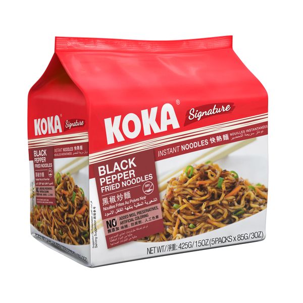 Koka Black Pepper Mi Goreng Fried Instant Noodles 5 x 85g