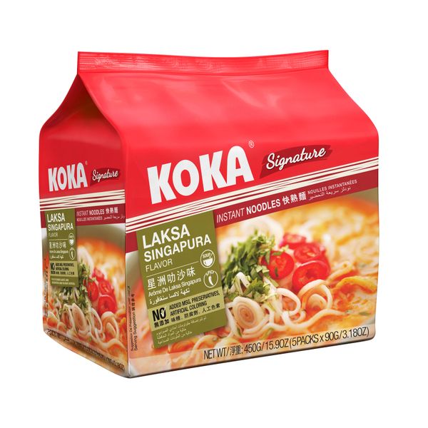 Koka Laksa Singapura Flavour Instant Noodles 5 x 90g