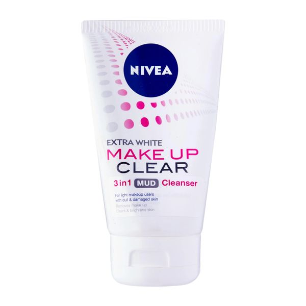 Nivea Face Care For Woman Cleanser Extra White Makeup Clear 3-In-1 Mud Cleanser 100g