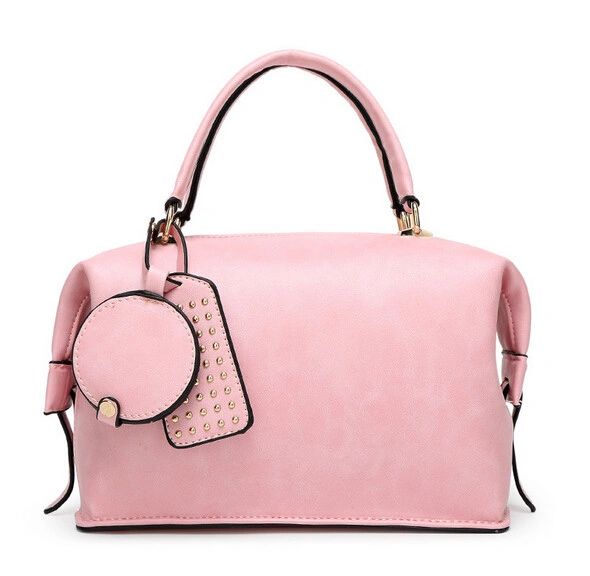 Fashion Rivet Decorated Zipper Ladies Handle Bag