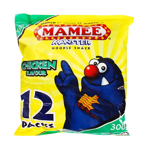Mamee Monster Chicken Flavour Noodle Snack 12 x 25 g