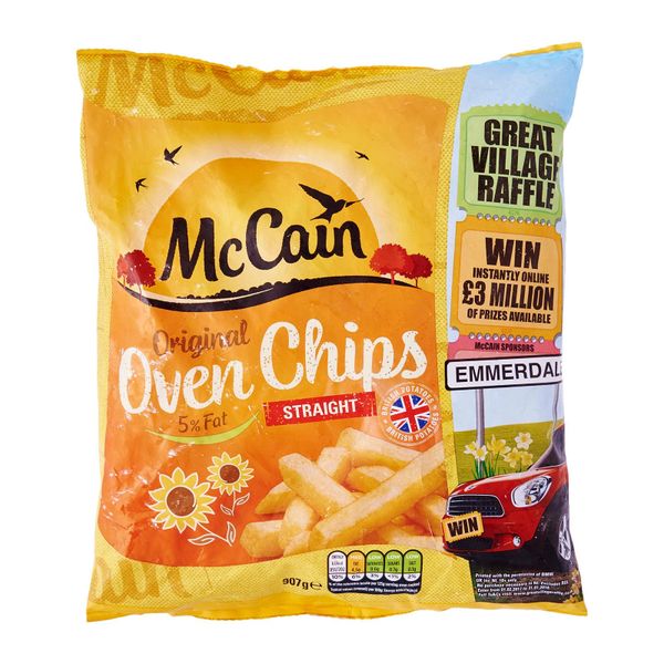 McCain 5% Fat Oven Straight Cut Chips - Frozen 907 g