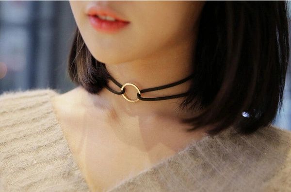 Japan Vintage Metal Round Ring Necklace