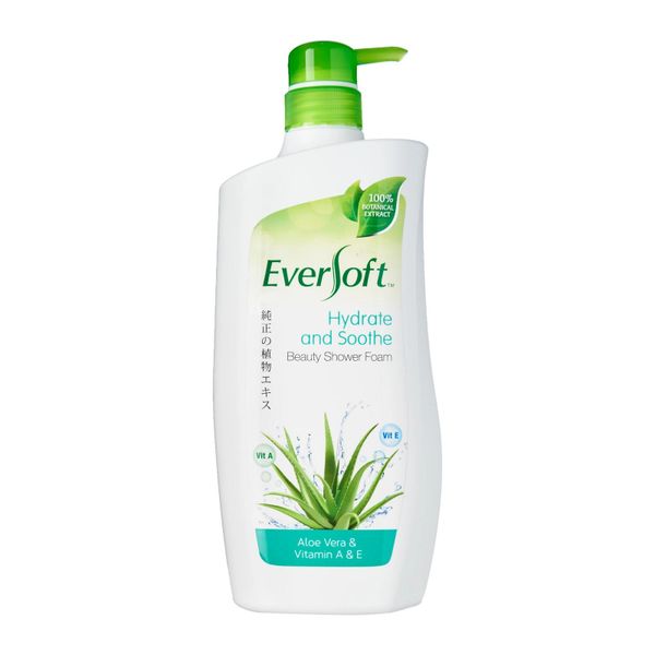 Eversoft Shower Foam Aloe Vera And Vitamin A And E 800ml