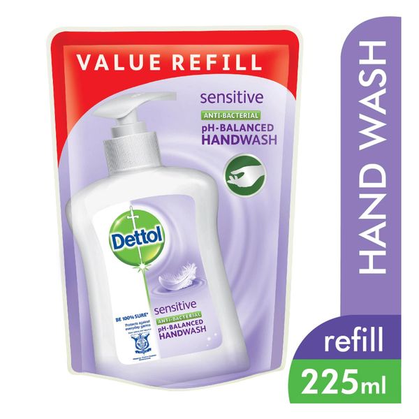 Dettol Sensitive Anti-Bacterial Hand Wash Refill Pouch 225 ml
