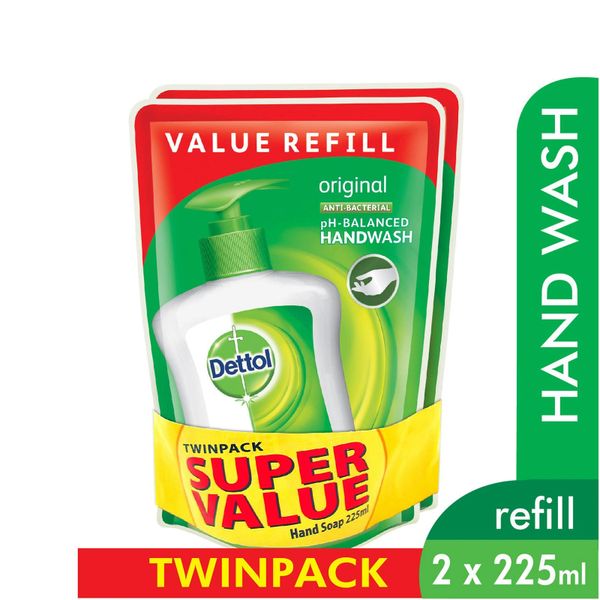 Dettol Original Anti-Bacterial Hand Wash Refill Pouch 225 ml