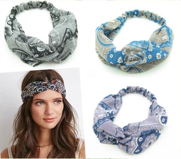 Vintage Floral Printed Elastic Hairband