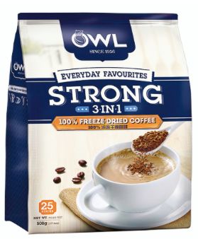 Owl 3IN1 Strong 100% Fd Coffee 25X20g