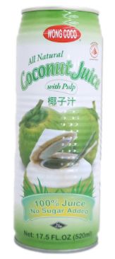 Wong Coco Young Coconut Juice 520ml