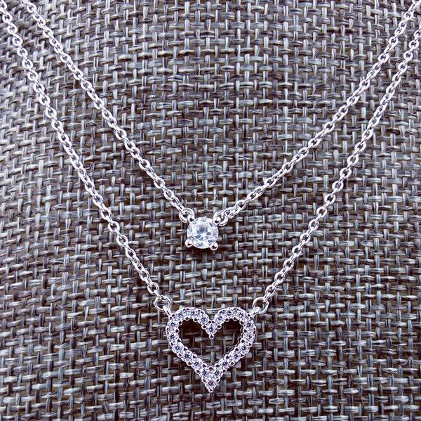 Sweet Chic Heart Beading Dual Layer Necklace